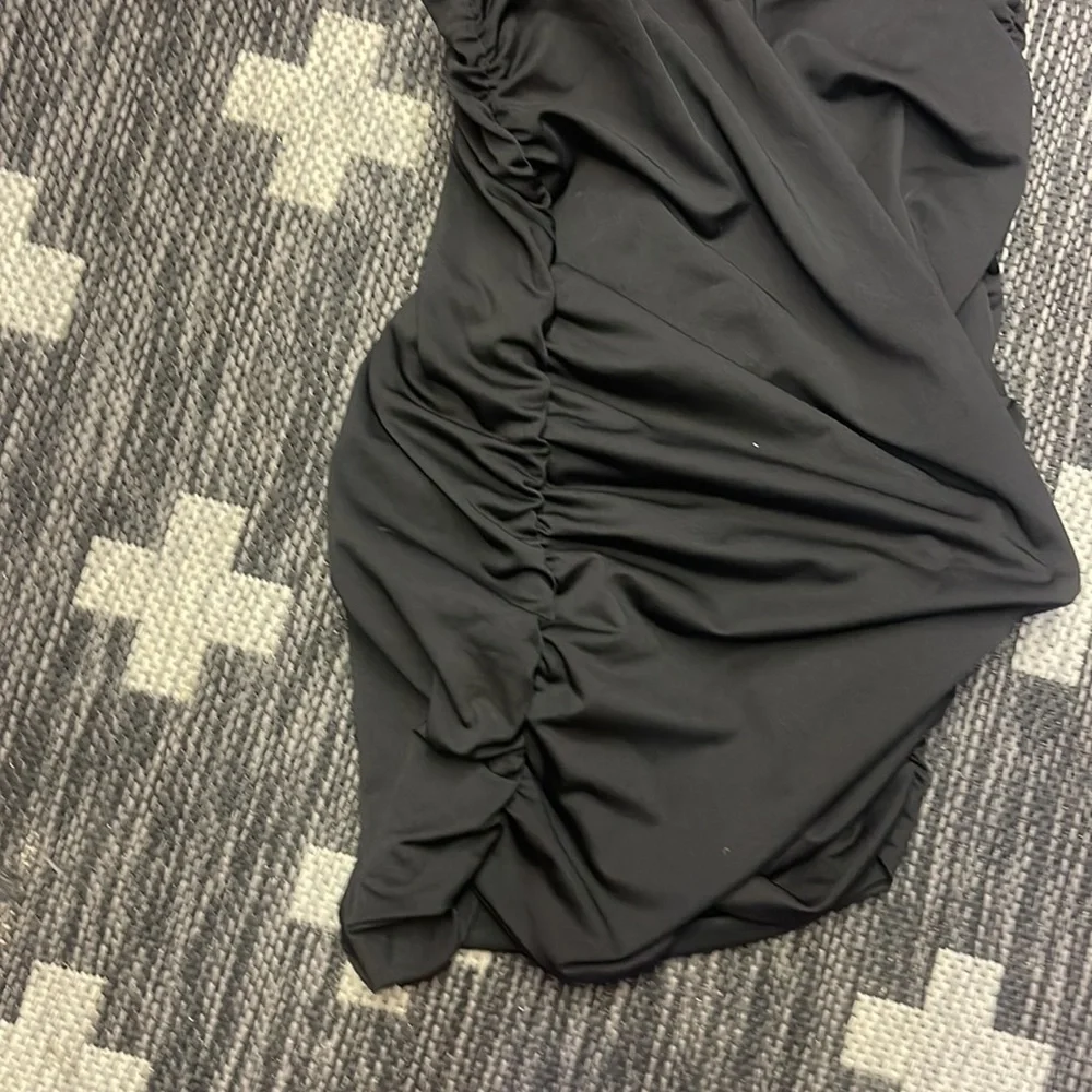 Spandex Black Medium One Shoulder Dress - Picture 4 of 5